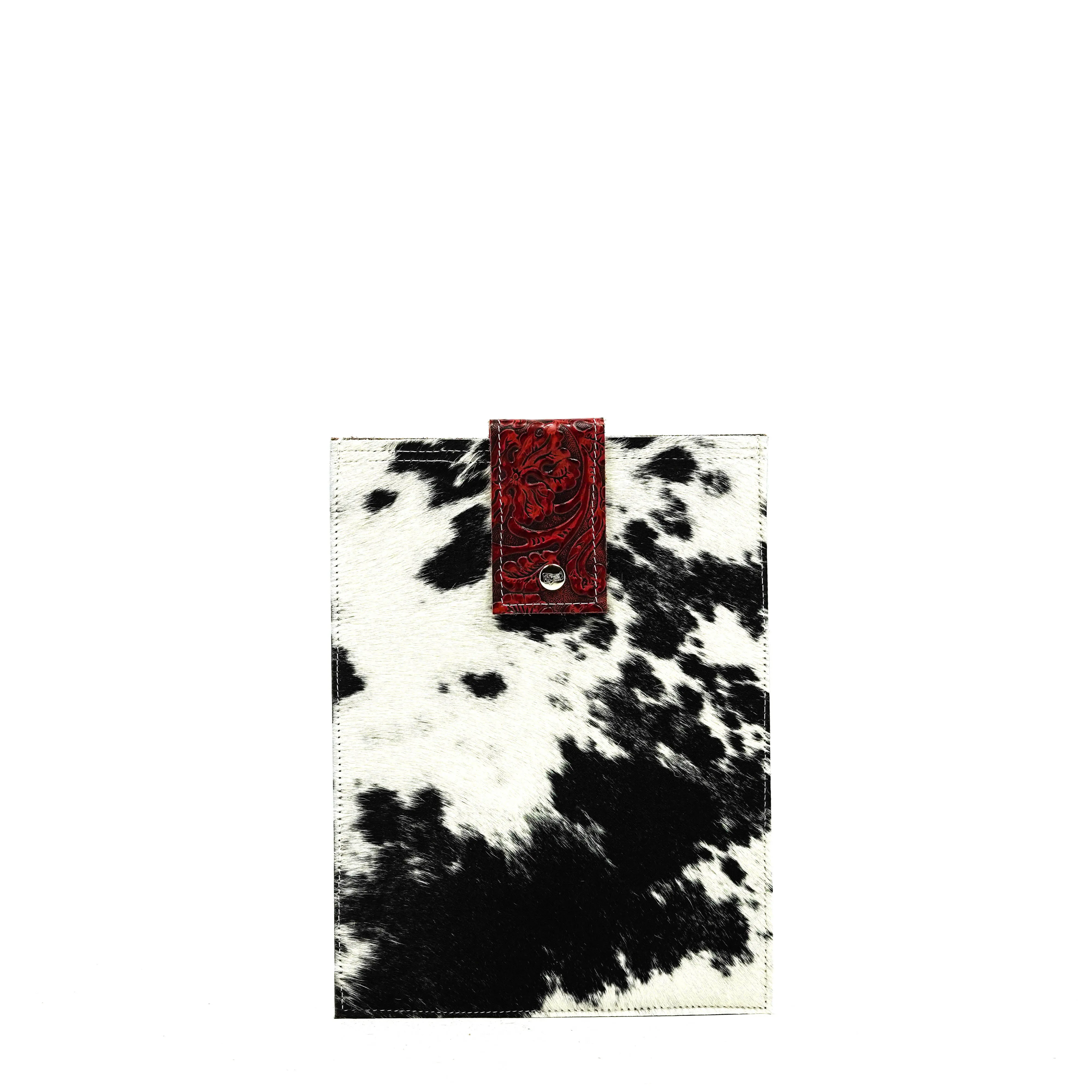 13'' Tablet Sleeve - Black & White w/ Burgundy Tool
