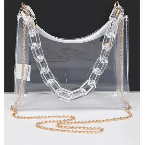 ACE Clear Transparent Chain Shoulder Bag