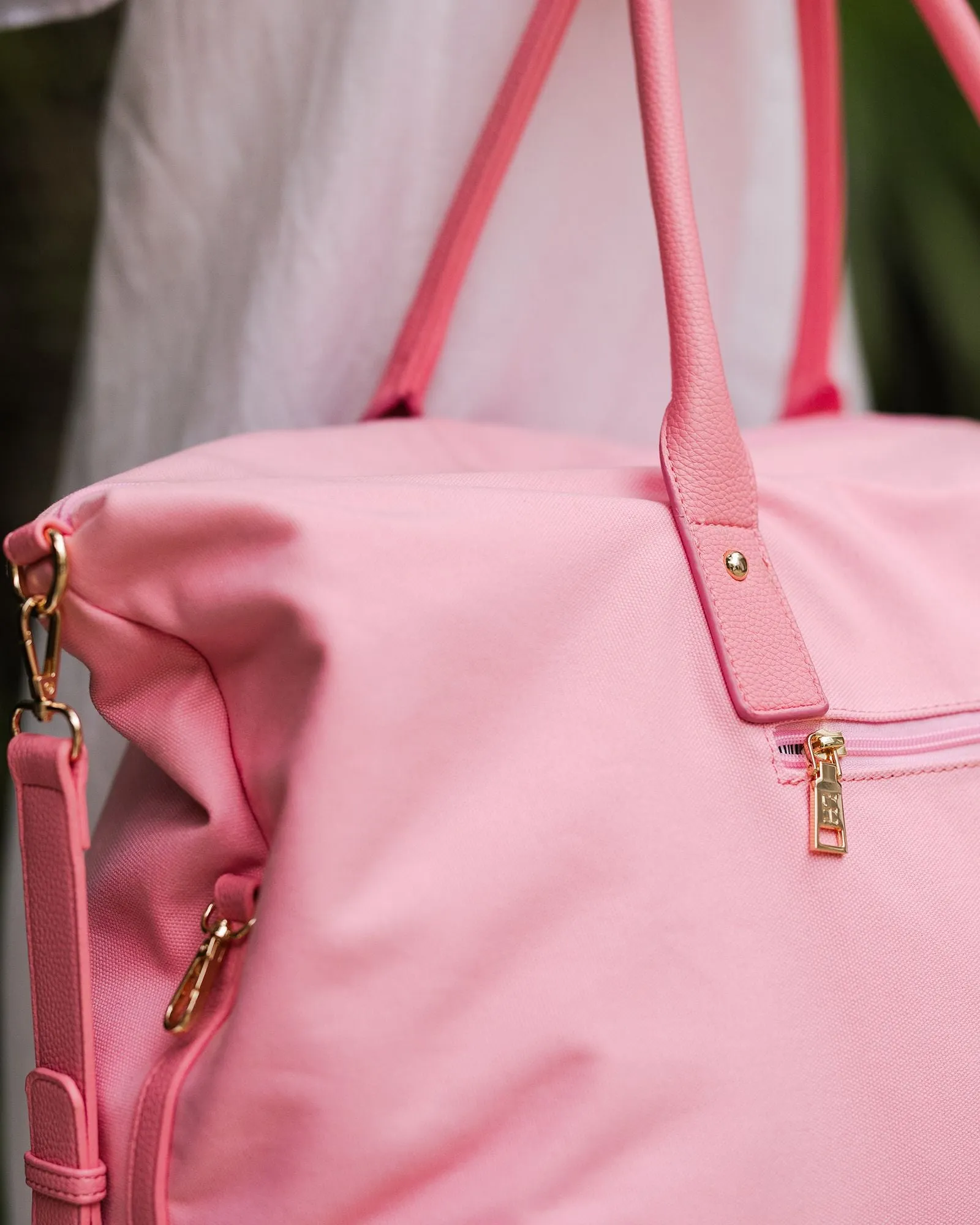 Alexis Canvas Weekender Travel Bag - Pink