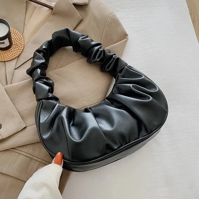 Alliah – Pleated Leather Bag for Women