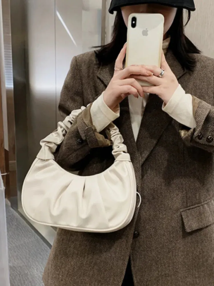 Alliah – Pleated Leather Bag for Women