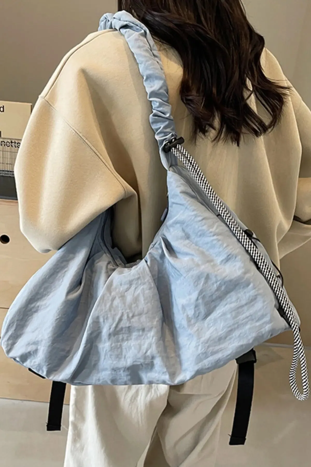 'Alondra' Ruched Drawstring Crossbody Bag