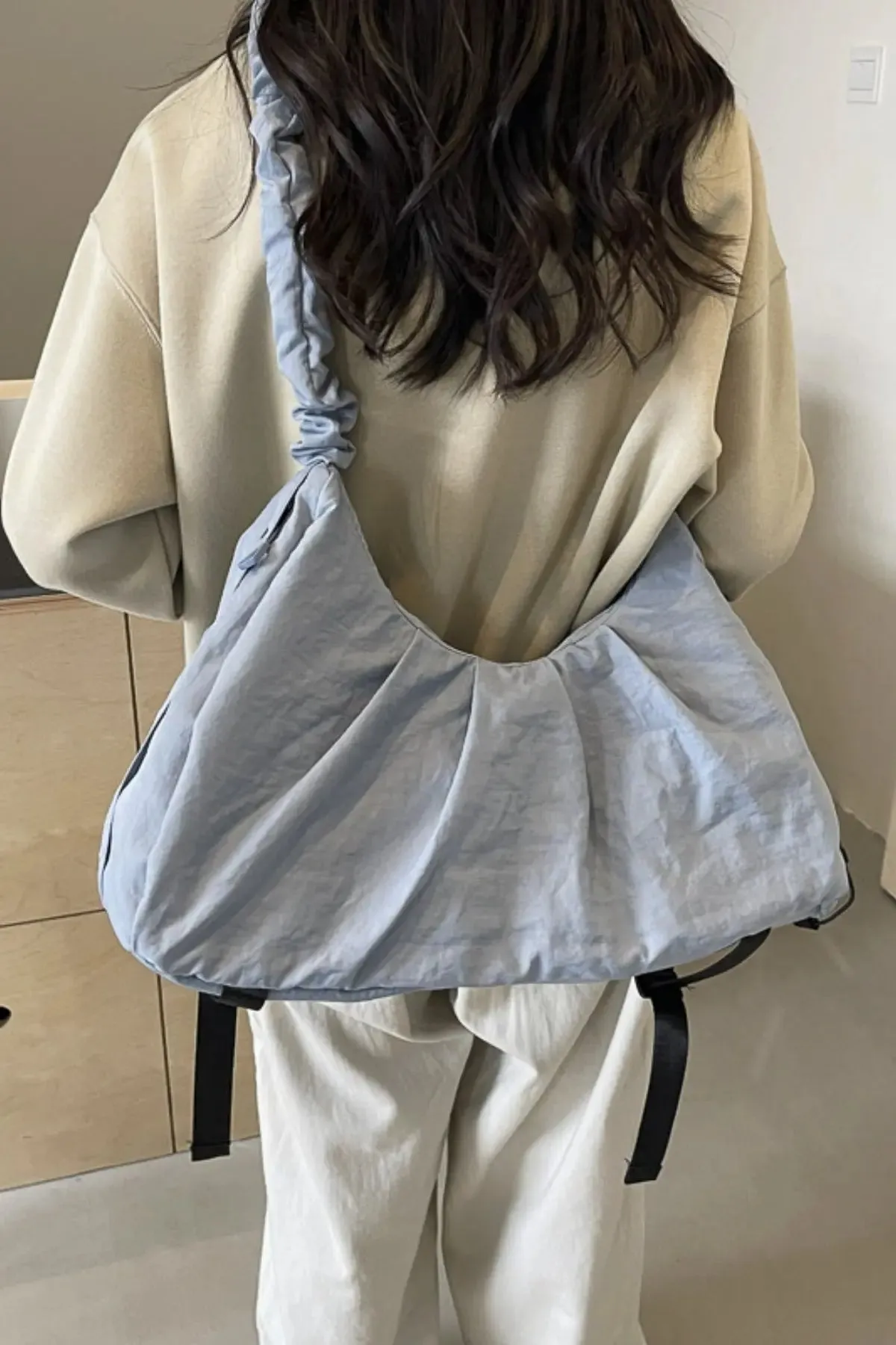 'Alondra' Ruched Drawstring Crossbody Bag