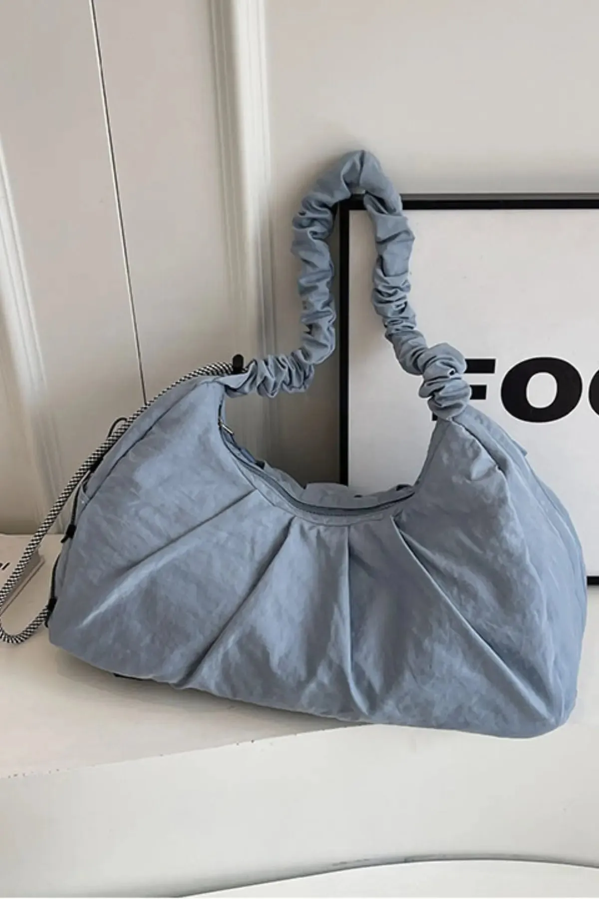 'Alondra' Ruched Drawstring Crossbody Bag