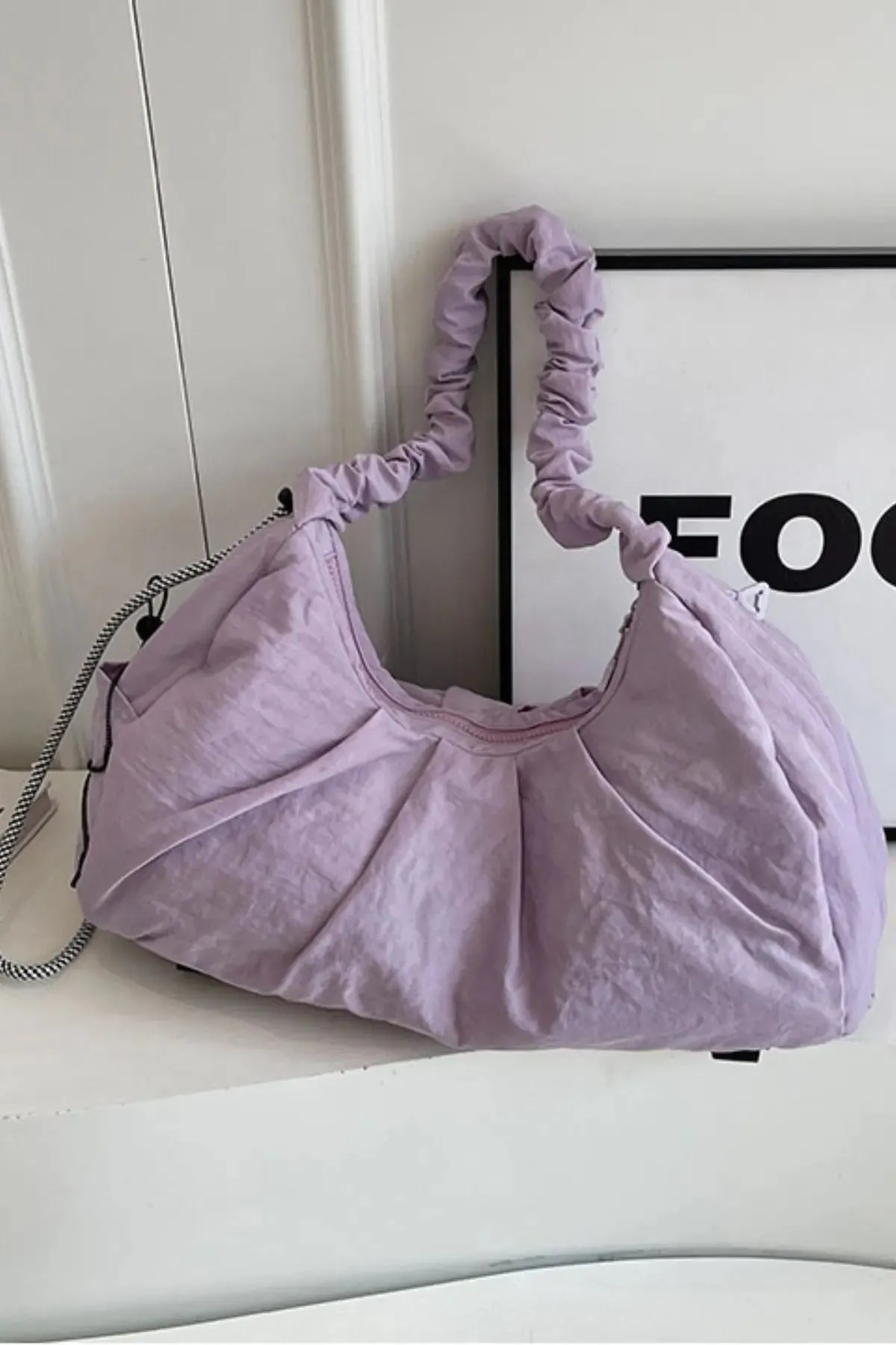 'Alondra' Ruched Drawstring Crossbody Bag