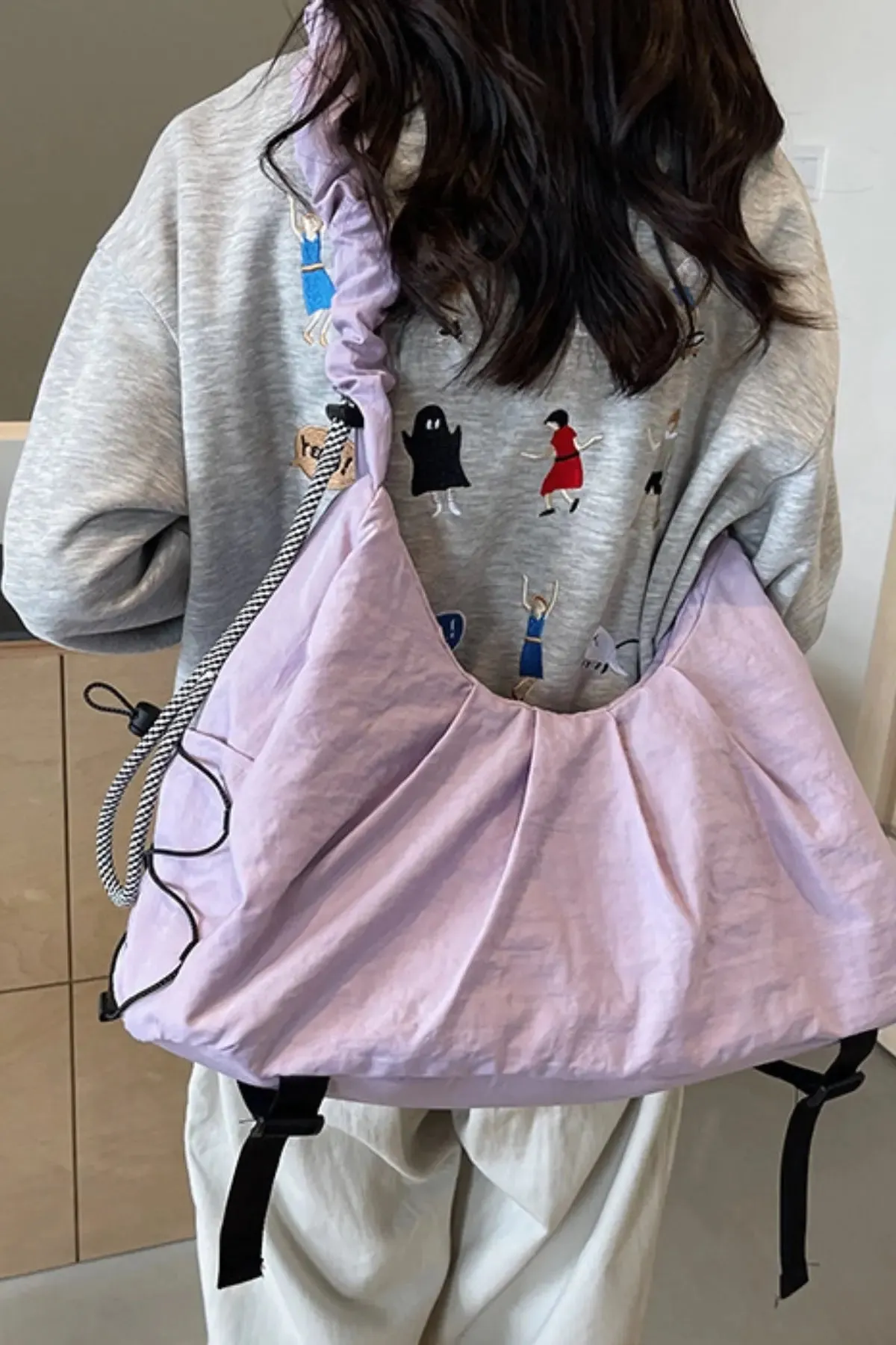 'Alondra' Ruched Drawstring Crossbody Bag