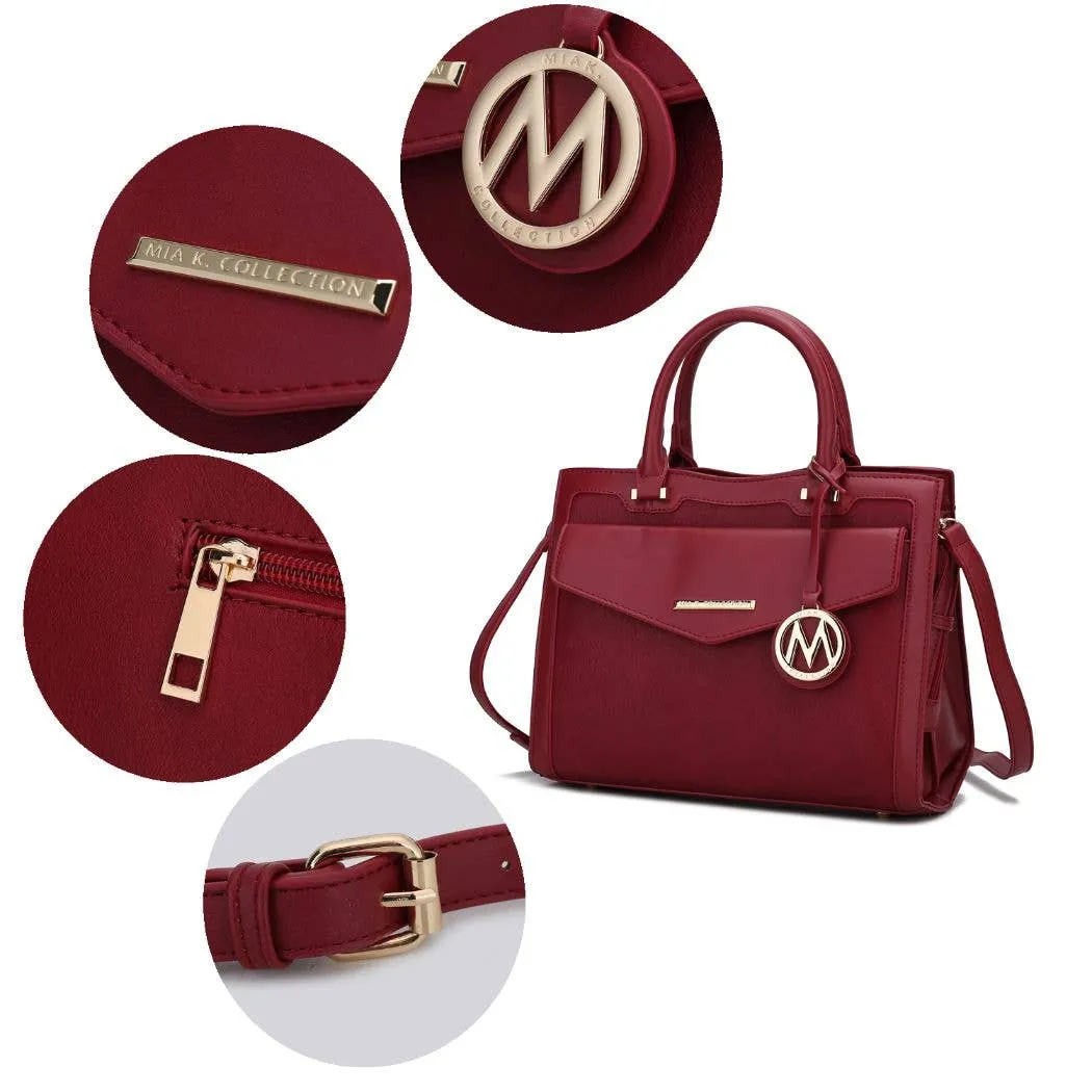Alyssa Satchel Handbag, Crossover Women By Mia K.: Black