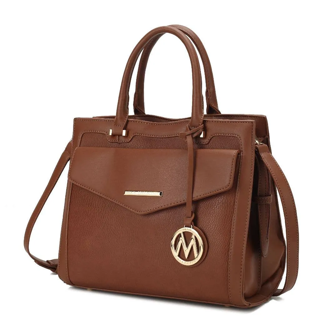 Alyssa Satchel Handbag, Crossover Women By Mia K.: Black
