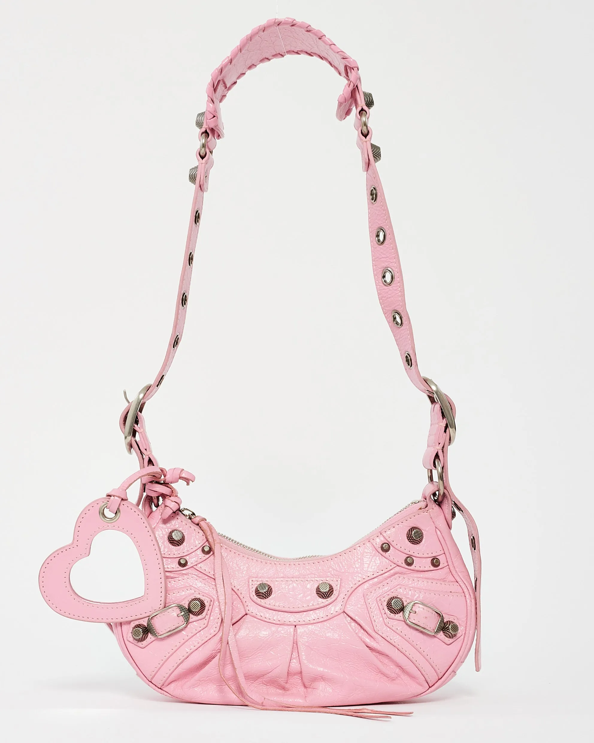 Balenciaga Pink Leather XS Le Cagole Shoulder Bag