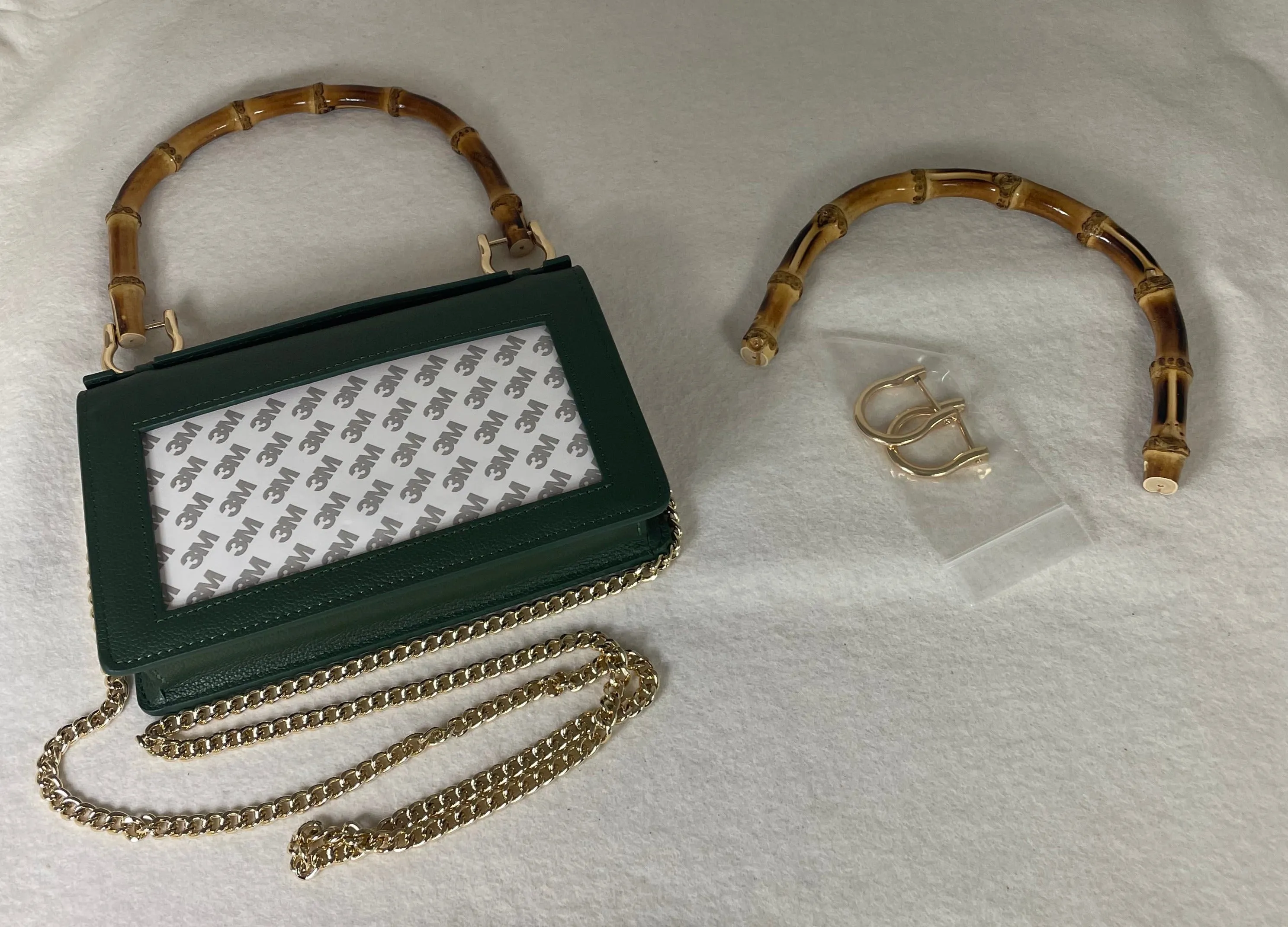 Bamboo Handles for Rachel Barri Everyday Clutch - gold
