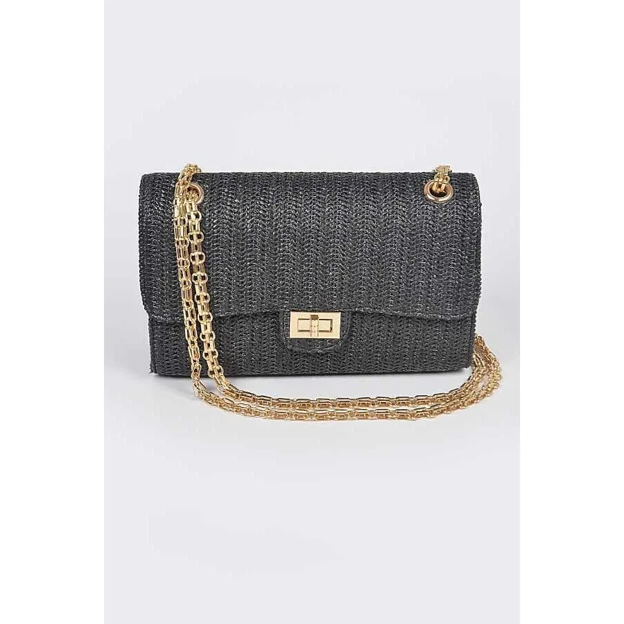 Beach in the Evening Bag in Black