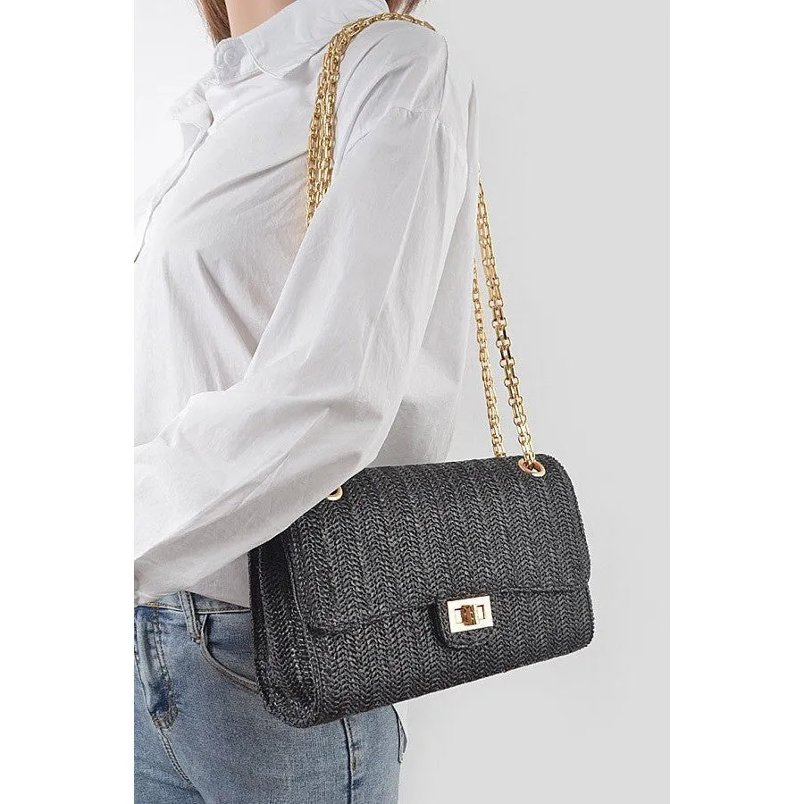 Beach in the Evening Bag in Black