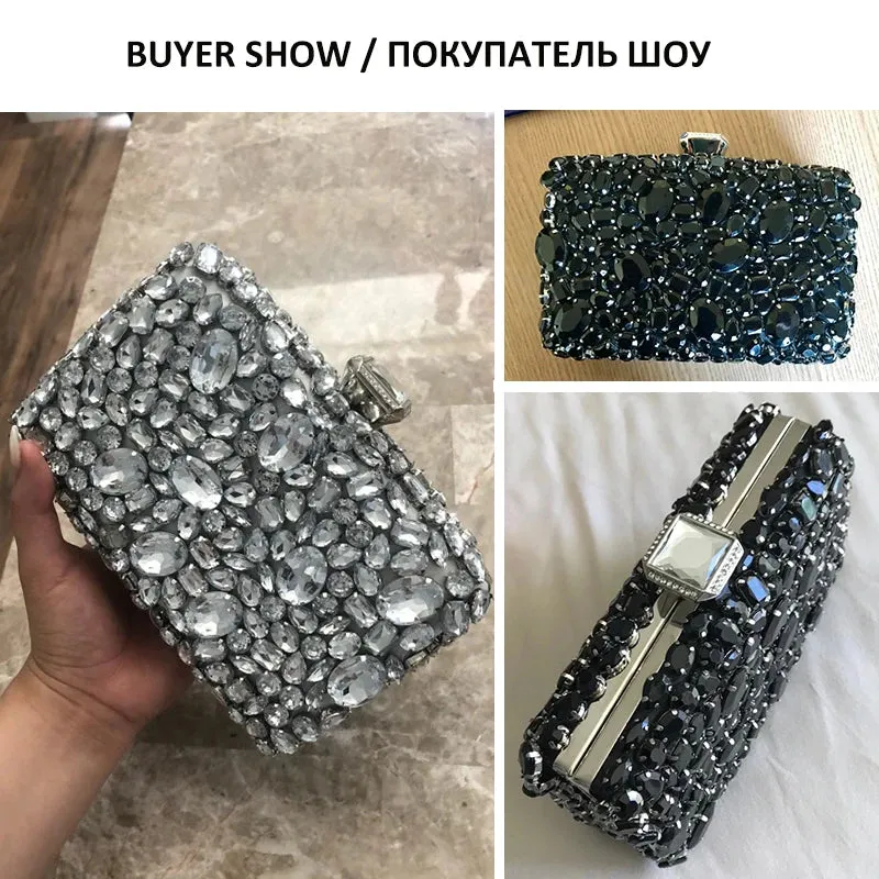 Beaded Crystal Clutch Bag
