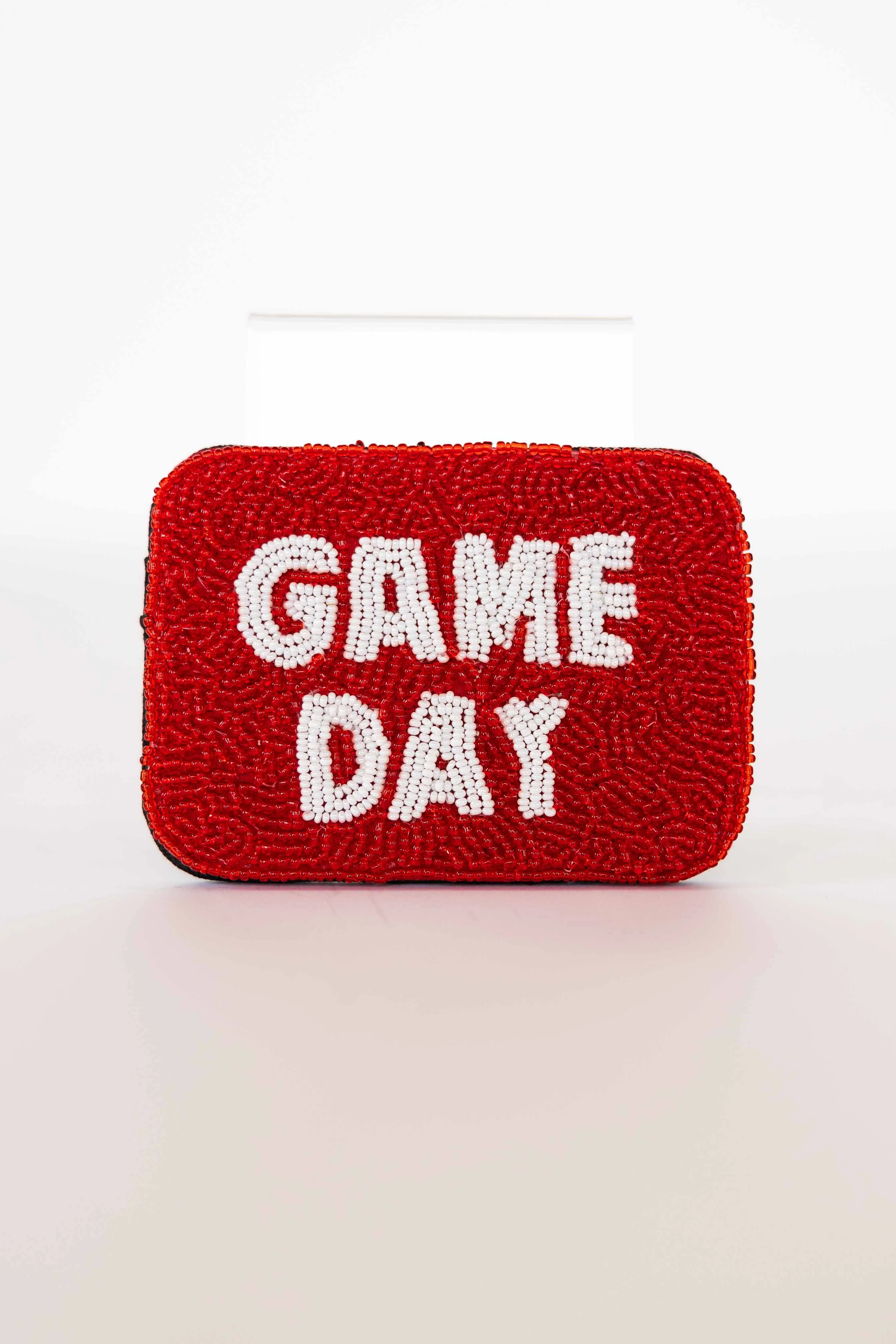 BEADED RED GAMEDAY CC HOLDER