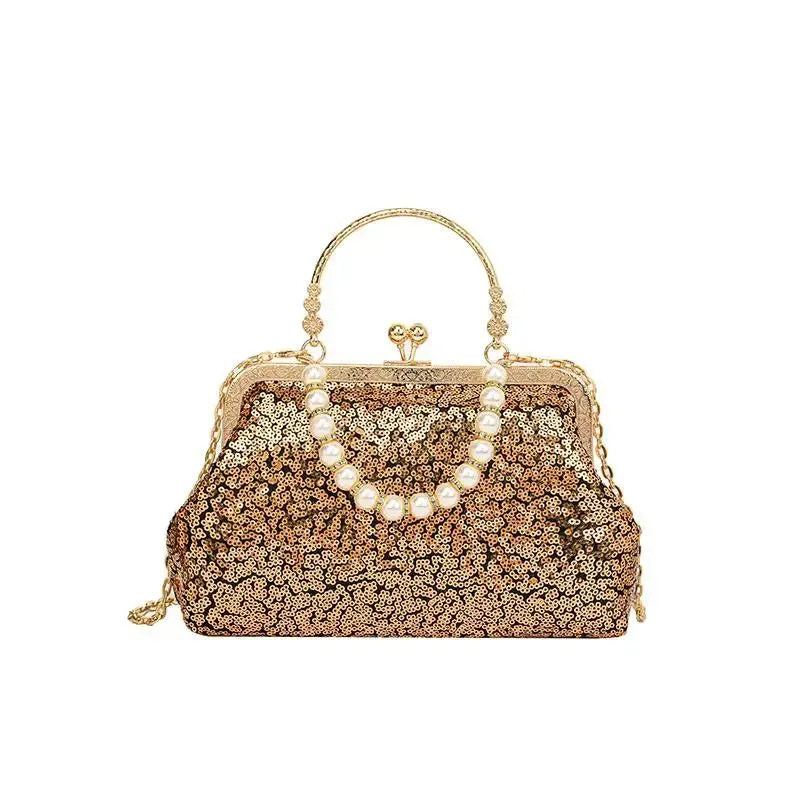 Beaded Shiny Evening Clutch