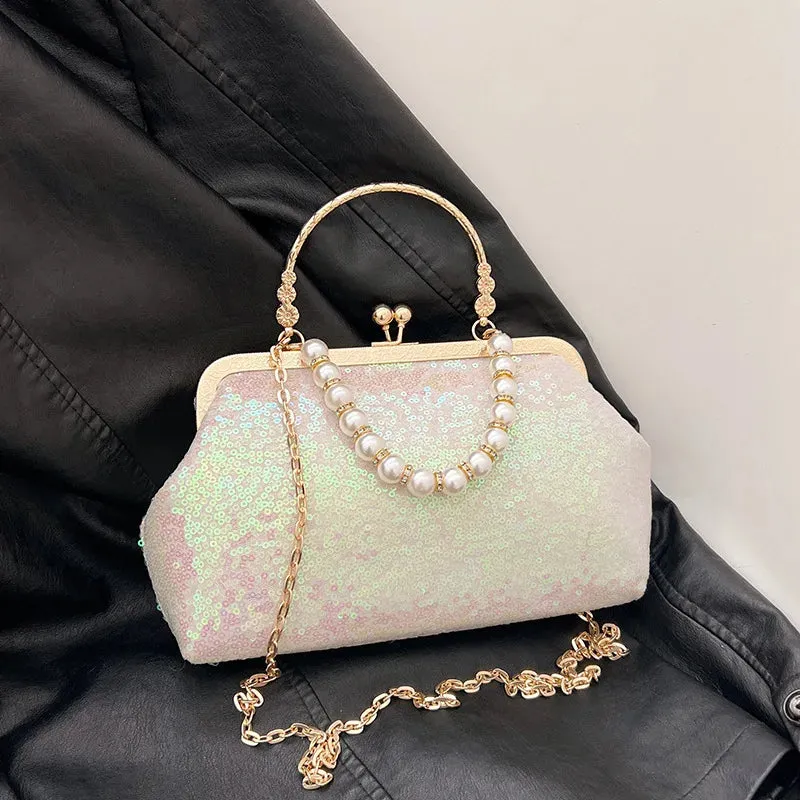 Beaded Shiny Evening Clutch