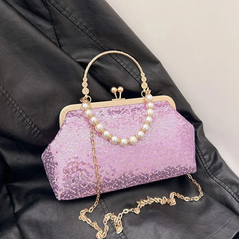Beaded Shiny Evening Clutch