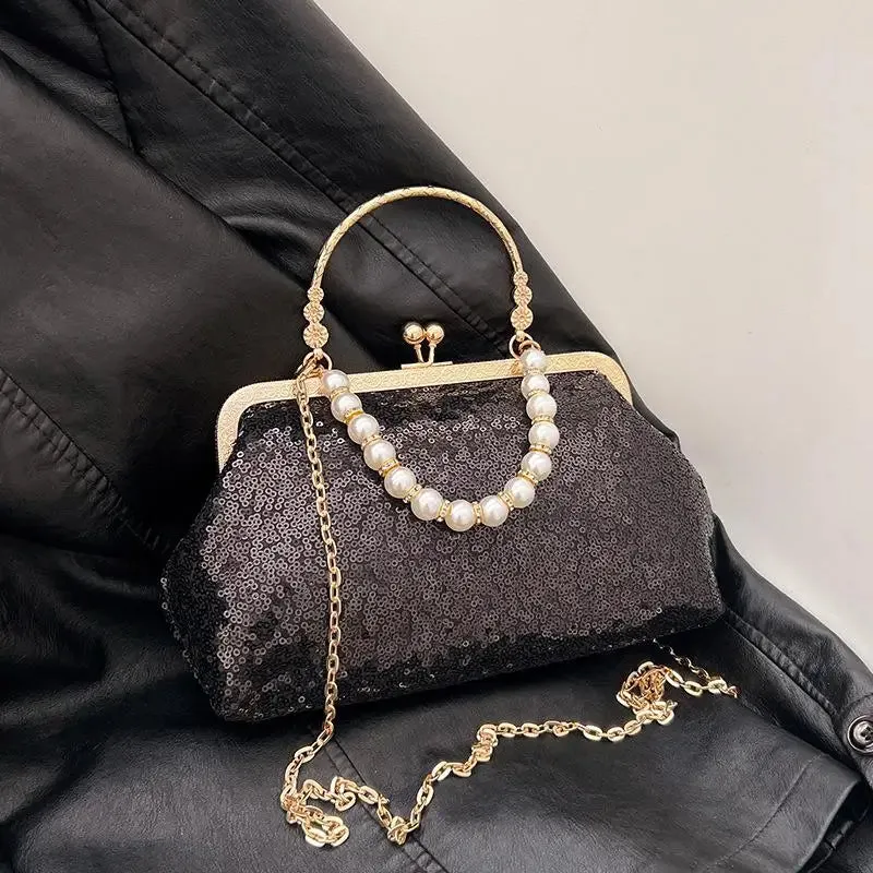 Beaded Shiny Evening Clutch