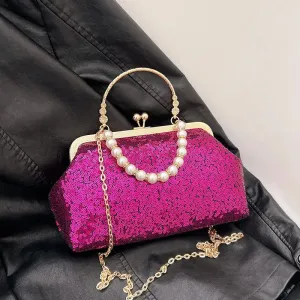 Beaded Shiny Evening Clutch