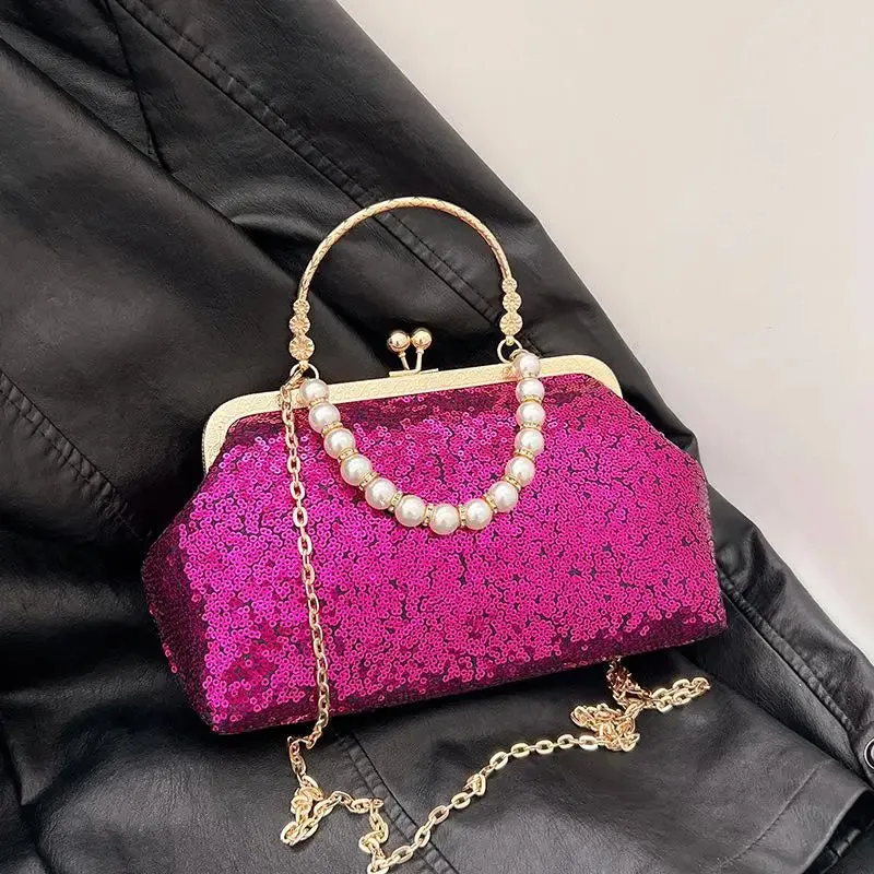 Beaded Shiny Evening Clutch