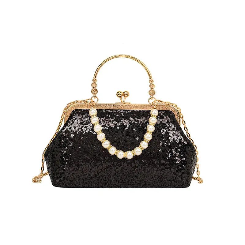 Beaded Shiny Evening Clutch