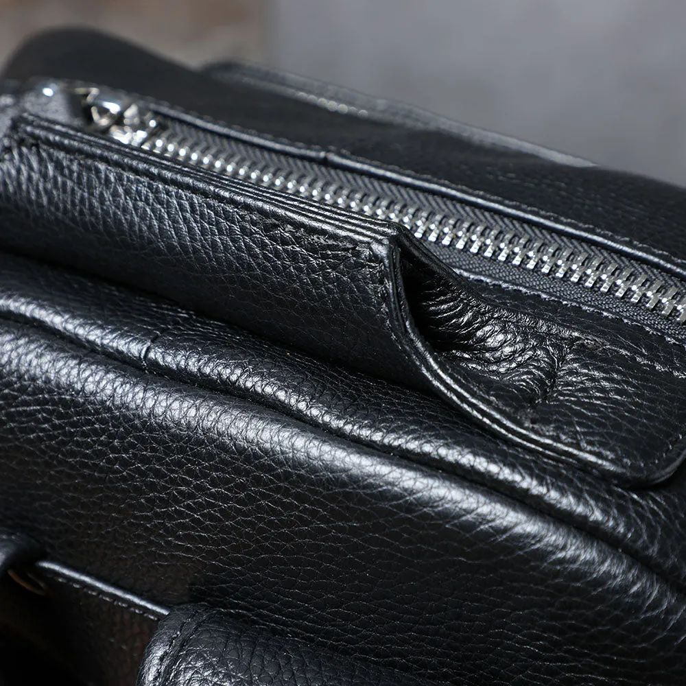 Black Leather Bookbag | Death Valley