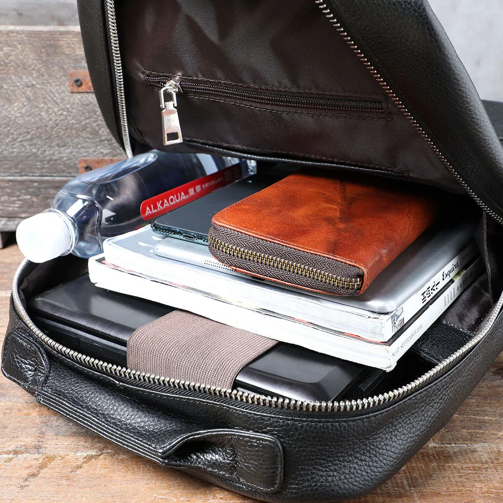 Black Leather Bookbag | Death Valley