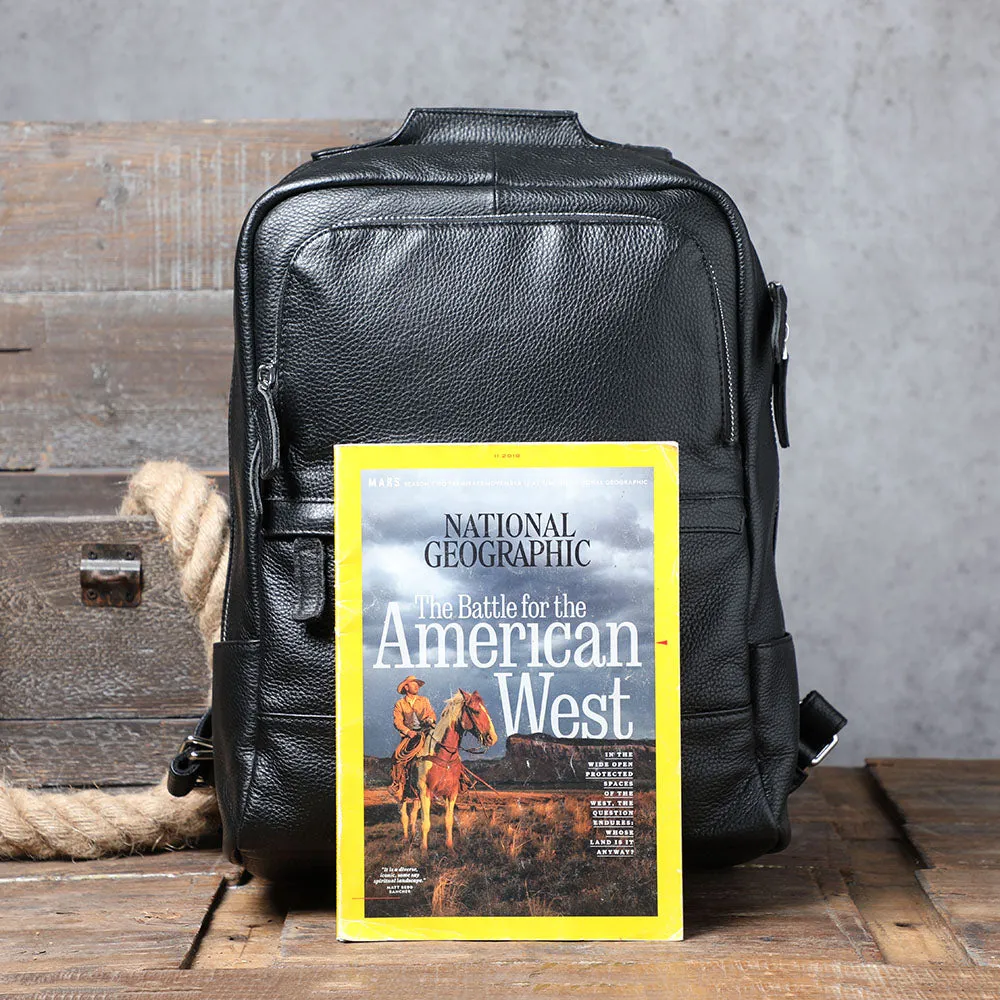 Black Leather Bookbag | Death Valley