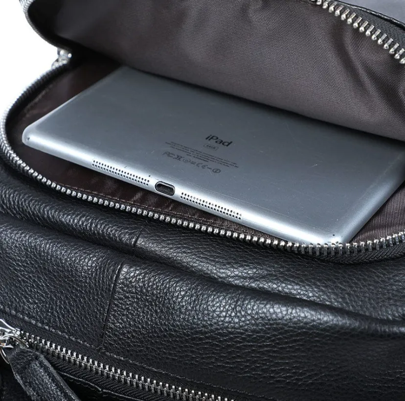 Black Leather Bookbag | Death Valley