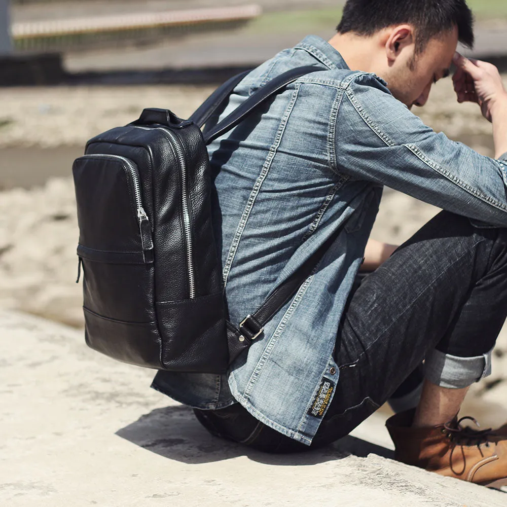 Black Leather Bookbag | Death Valley