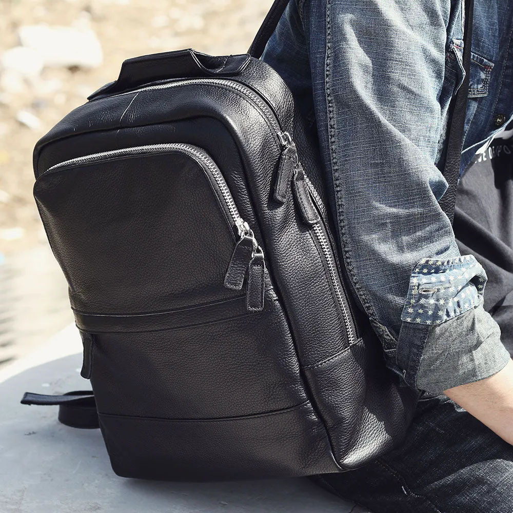 Black Leather Bookbag | Death Valley