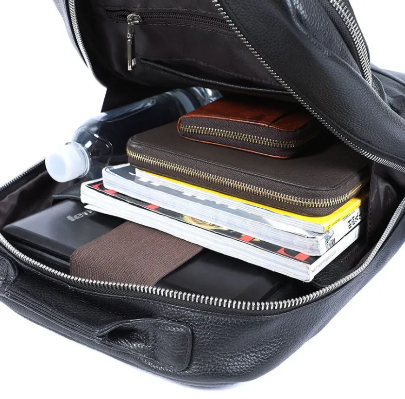 Black Leather Bookbag | Death Valley