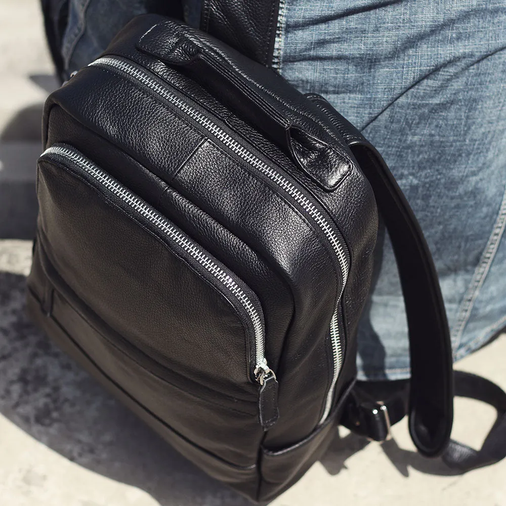 Black Leather Bookbag | Death Valley
