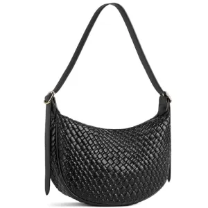 BOSTANTEN Purses for Women Small Crossbody Bags Crescent Shoulder Bag Hobo Handbag with Adjustable Strap, Black