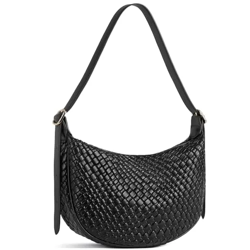 BOSTANTEN Purses for Women Small Crossbody Bags Crescent Shoulder Bag Hobo Handbag with Adjustable Strap, Black