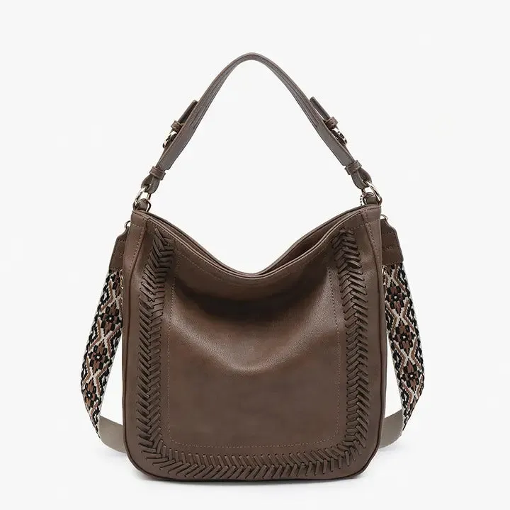 Braided Detail Hobo Purse