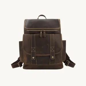 ﻿Brown Dapper Voyage Leather Backpack