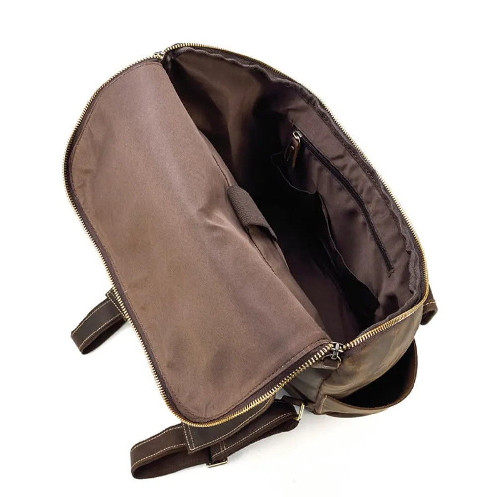 ﻿Brown Dapper Voyage Leather Backpack