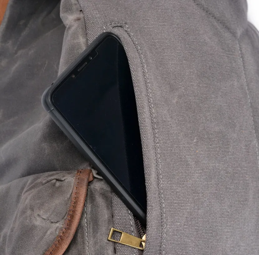 Canvas Leather Backpack  | Amazon