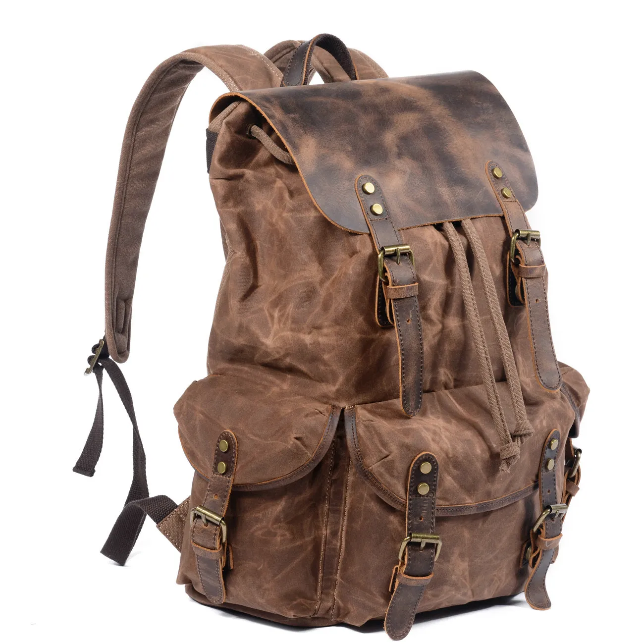 Canvas Leather Backpack  | Amazon