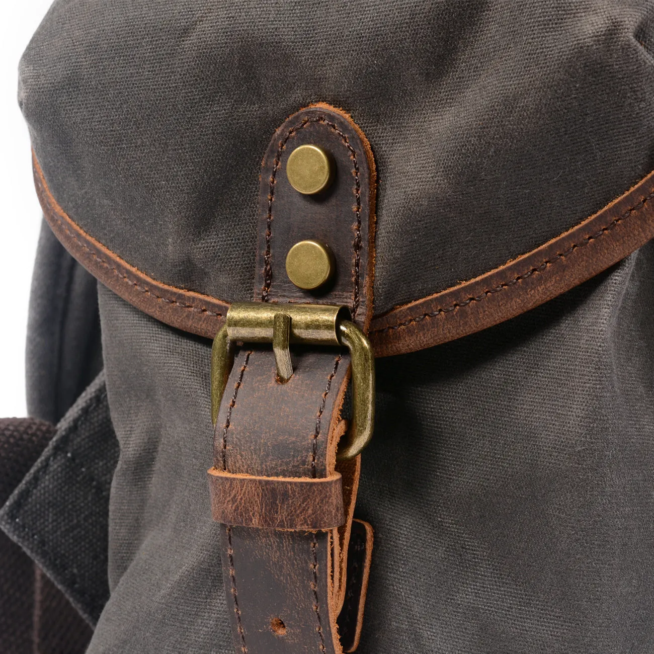 Canvas Leather Backpack  | Amazon