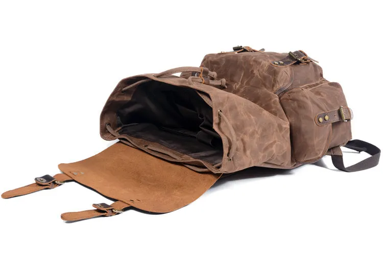 Canvas Leather Backpack  | Amazon