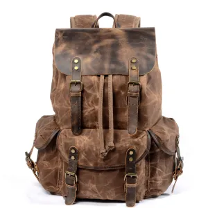 Canvas Leather Backpack  | Amazon