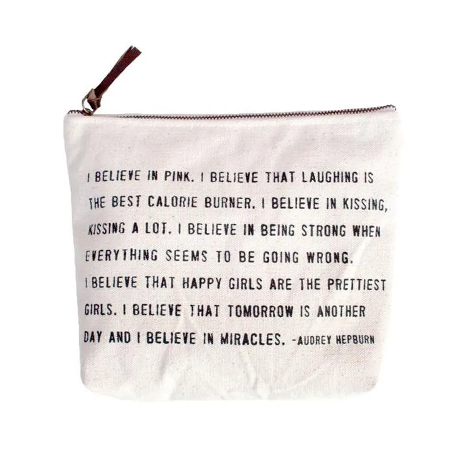 Canvas Zip Bags- Multiple Options Available