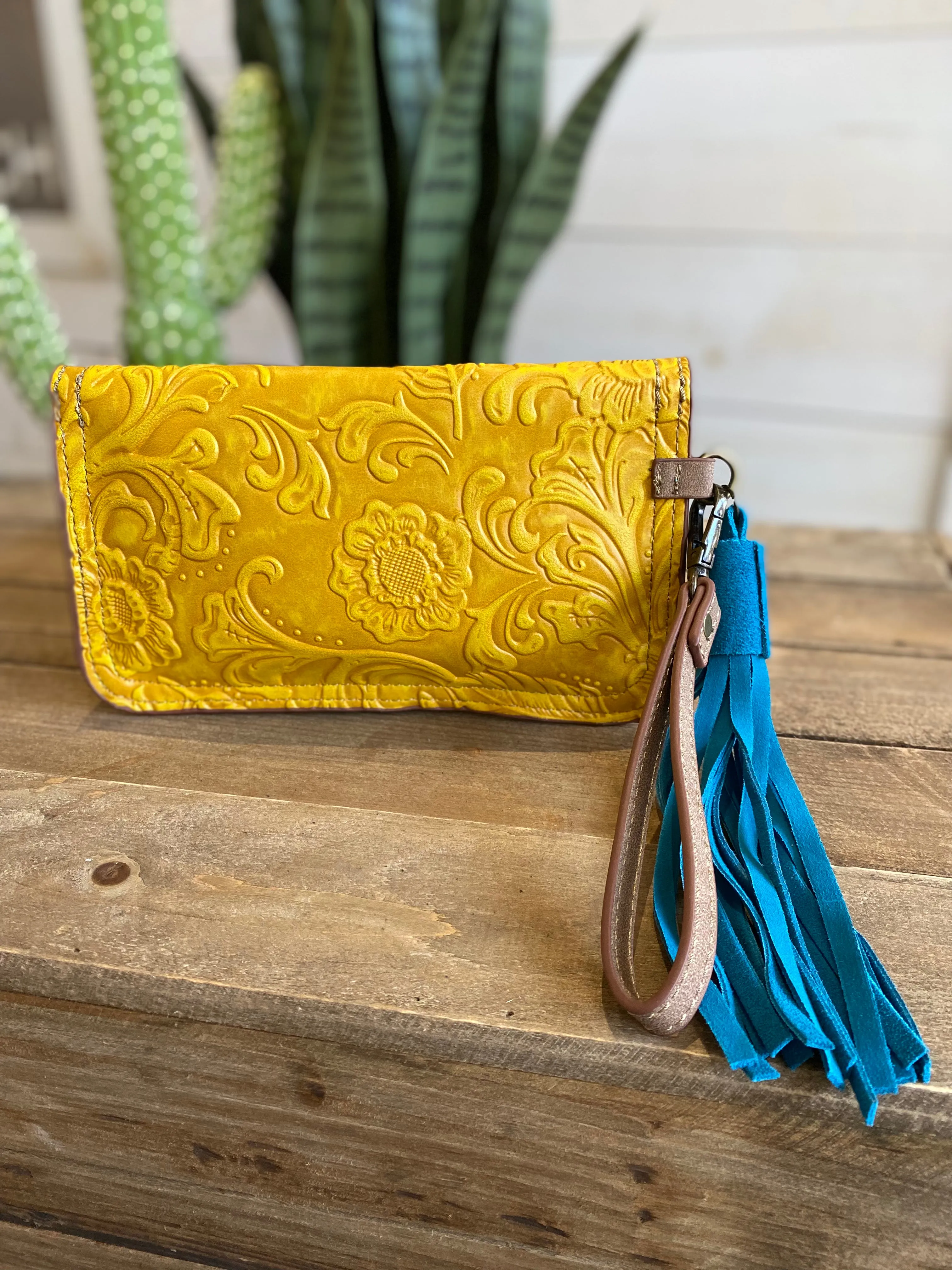 Catchfly Clutch Gold Tooled