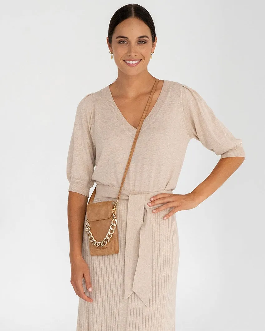 Celeste Phone Bag (Vintage Tan)