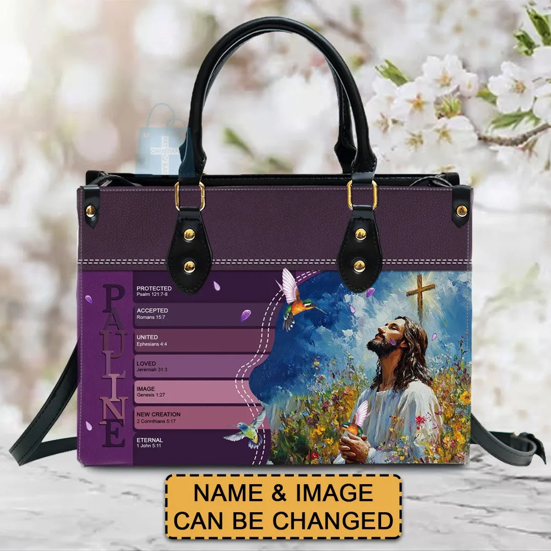 Christianartbag Handbags- Uncover the sacred meaning of your name - Personalized Leather Handbag - CABLTB0113225
