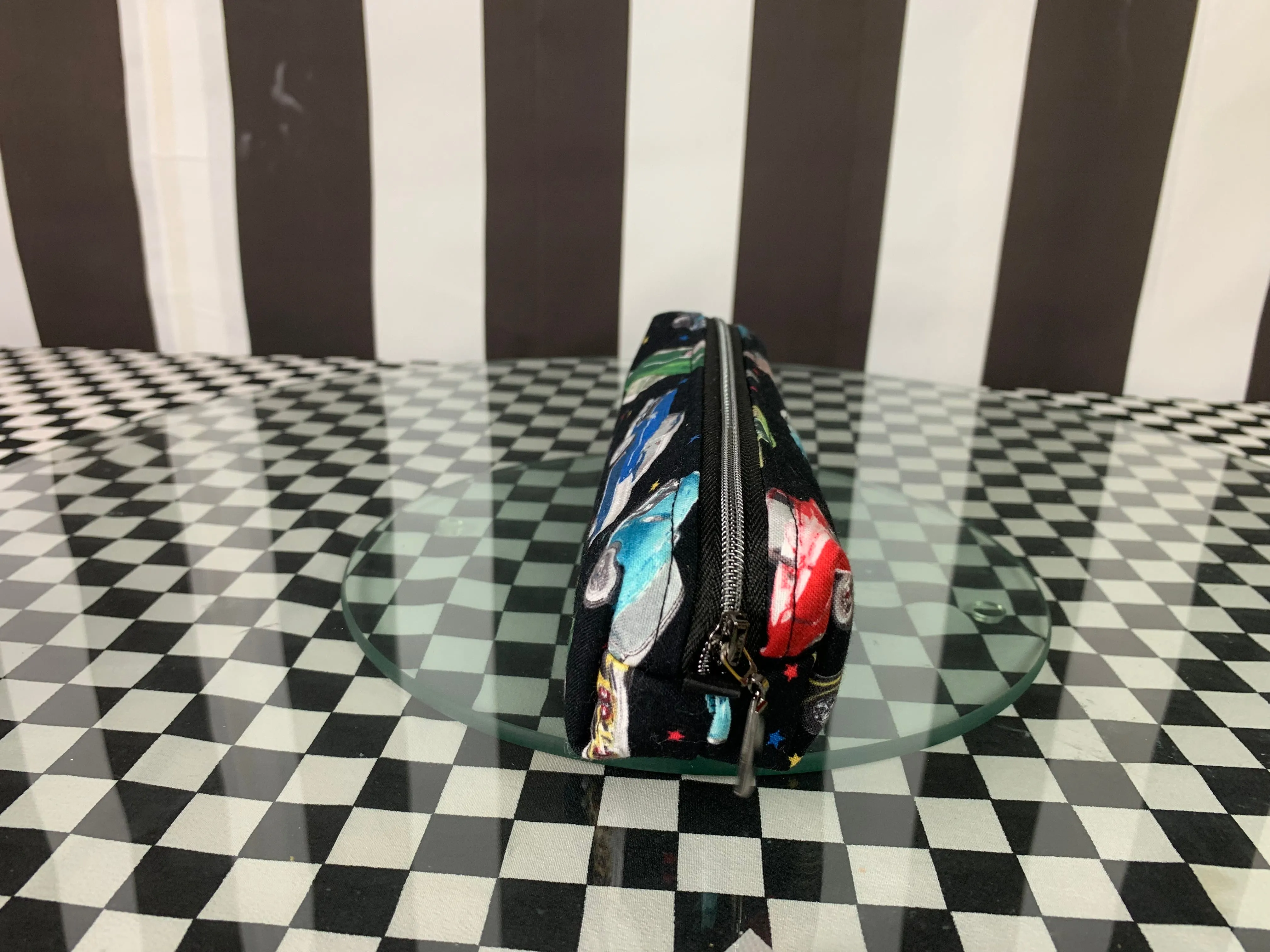 Classic cars and stars boxy pencil case