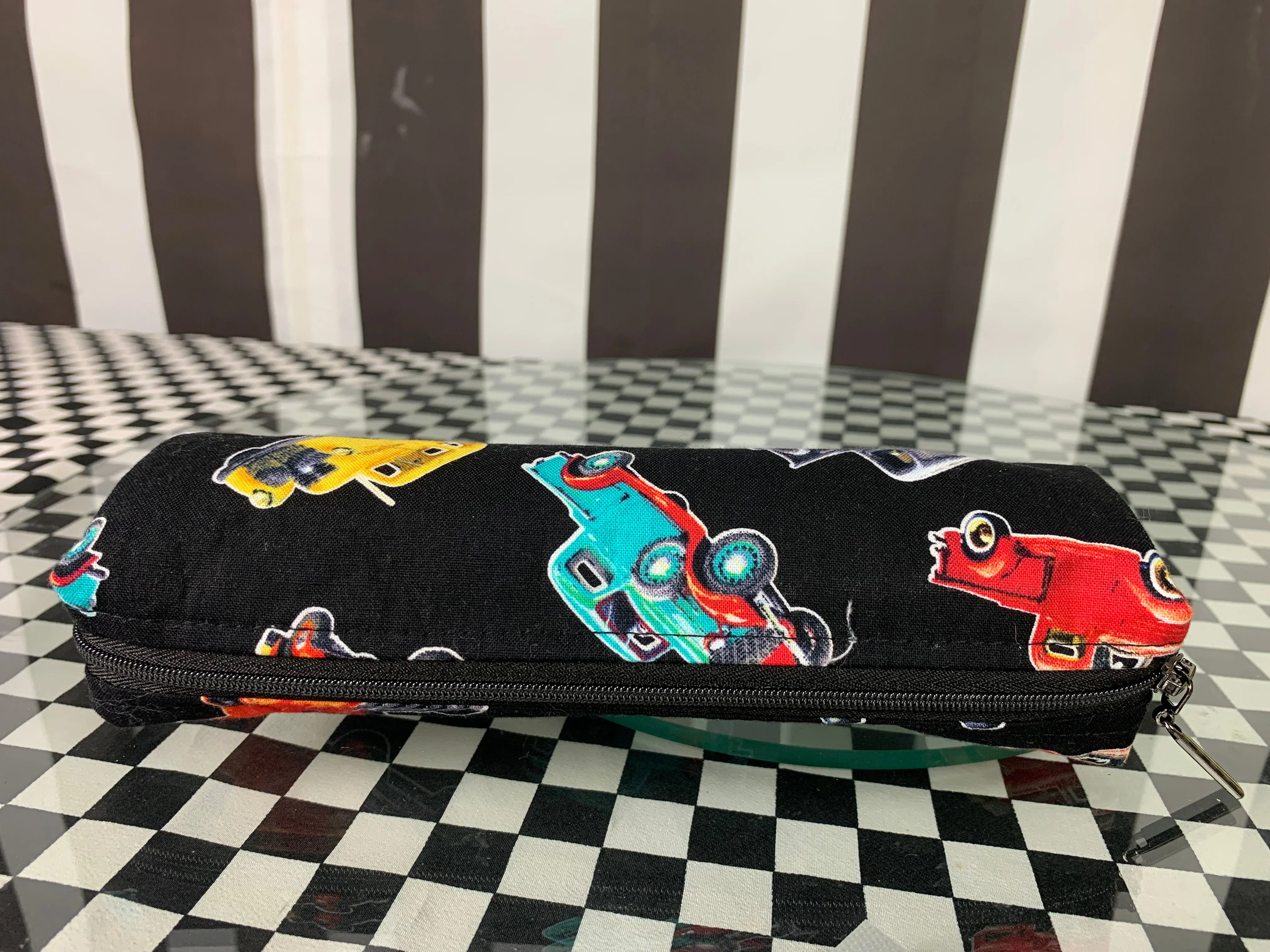 Classic cars pick ups boxy pencil case