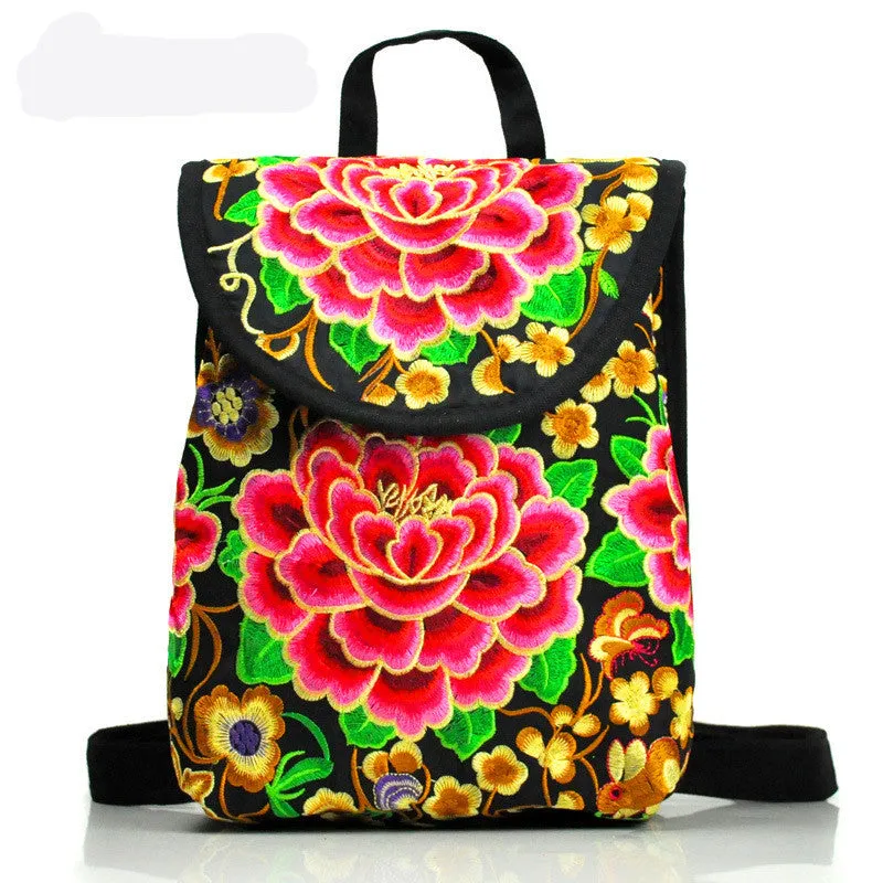Classy Women's Ethnic Style Embroidered Yunnan Backpacks